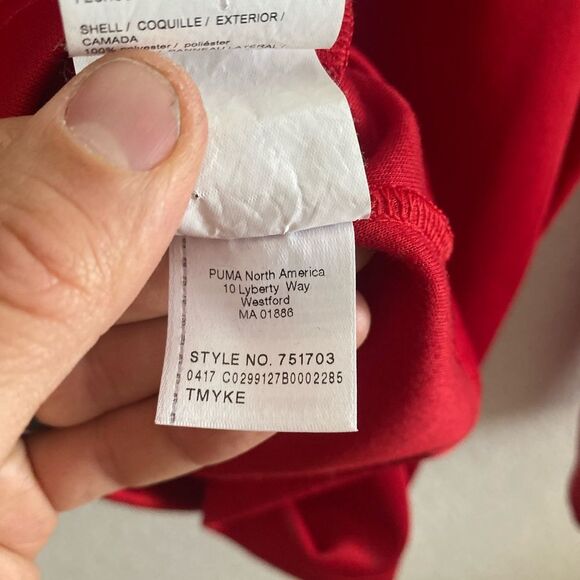 Arsenal Gunners Puma Dry Cell 1/4 Zip Pullover Jacket Small Red EUC Soccer - Picture 3 of 4